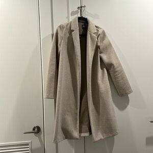 Long cream Zara coat